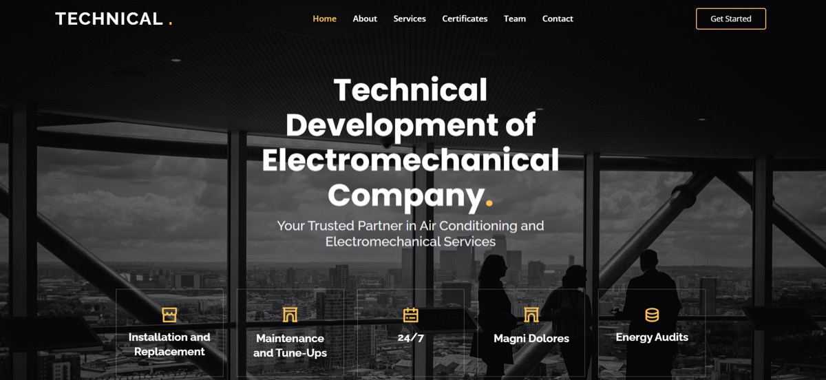 TDEC company website screenshot