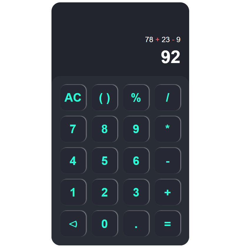 Calculator app screenshot