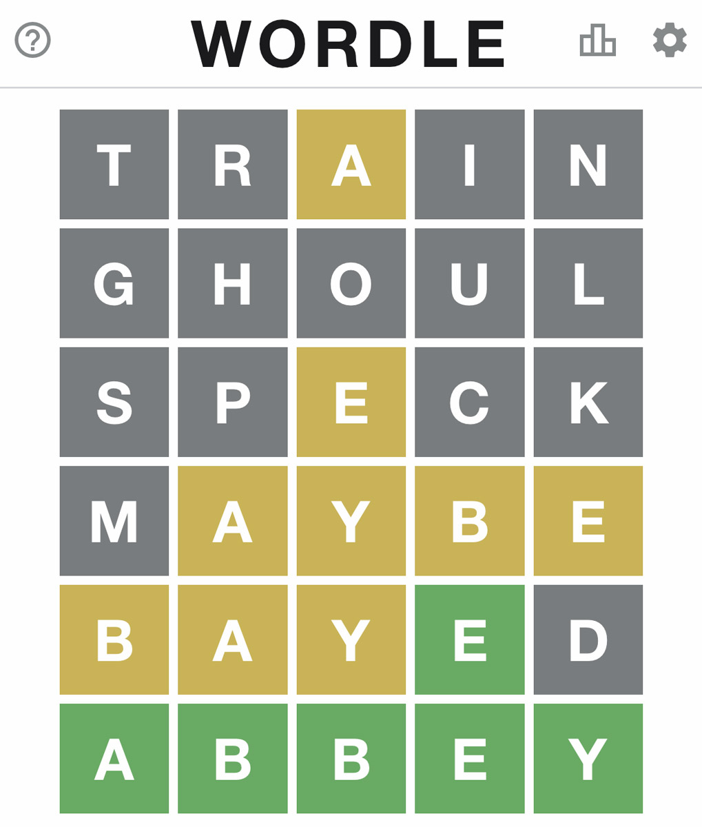 Wordle game screenshot